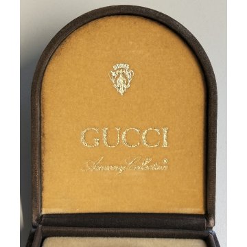 ACCENDINO TASCA Gucci Linea Sherry Marrone e Oro SCATOLA VINTAGE LIGHTER Briquet