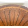 ANTICO TAVOLO ROTONDO 1700 LEGNO NOCE INTARSIATO 2 CASSETTI CARLO X RONDE TABLE