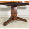 ANTICO TAVOLO ROTONDO 1700 LEGNO NOCE INTARSIATO 2 CASSETTI CARLO X RONDE TABLE