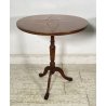 ANTICA COPPIA DI TAVOLINI INGLESI FUMO SALOTTO FINE 1800 LEGNO NOCE SMALL TABLE