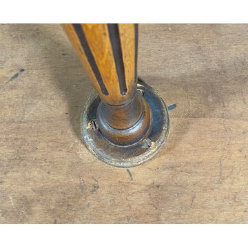 ANTICA COPPIA DI TAVOLINI INGLESI FUMO SALOTTO FINE 1800 LEGNO NOCE SMALL TABLE