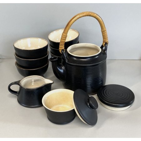 RARO SERVIZIO TE 6 PERS CERAMICA GRES DESIGN Franco Bucci LABORATORIO PESARO '70