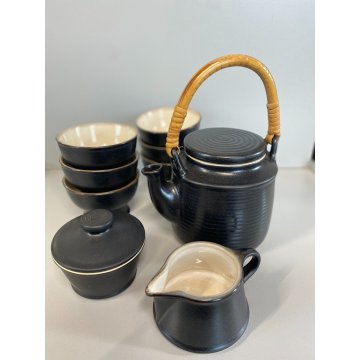 RARO SERVIZIO TE 6 PERS CERAMICA GRES DESIGN Franco Bucci LABORATORIO PESARO '70