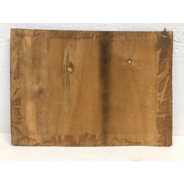 ANTICO DIPINTO OLIO TAVOLA F. Mancini PAESAGGIO CAMPAGNA COTTAGE RUSCELLO '900