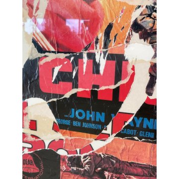 QUADRO Mimmo Rotella LITOGRAFIA STAMPA John Wayne NUMERATA EDIZIONE LIM. FIRMATA