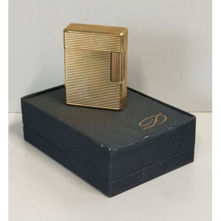 St Dupont ACCENDINO TASCA DORATO Briquet Plaque Or GOLDEN LIGHTER Paris France