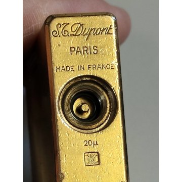 St Dupont ACCENDINO TASCA DORATO Briquet Plaque Or GOLDEN LIGHTER Paris France