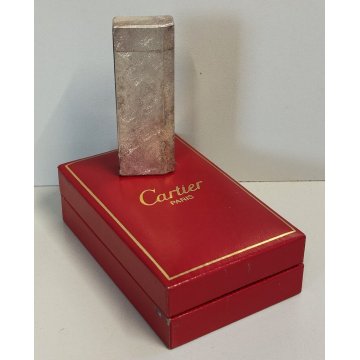 CARTIER Pentagon ACCENDINO TASCA ARGENTO Briquet SILVER LIGHTER Paris France BOX