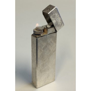 CARTIER Pentagon ACCENDINO TASCA ARGENTO Briquet SILVER LIGHTER Paris France BOX