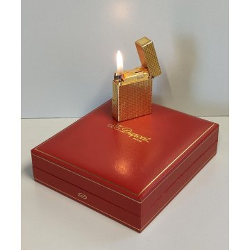 St Dupont ACCENDINO TASCA Paris France DORATO GOLDEN LIGHTER Briquet Plaque Or