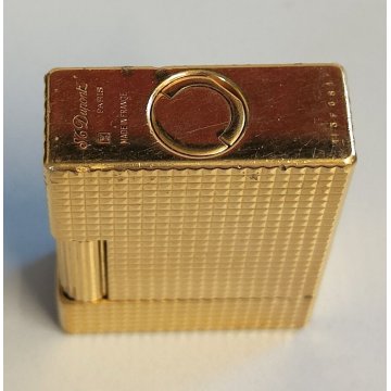 St Dupont ACCENDINO TASCA Paris France DORATO GOLDEN LIGHTER Briquet Plaque Or