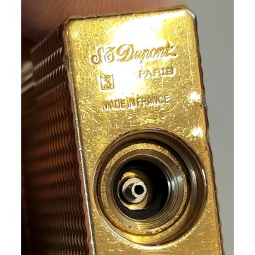 St Dupont ACCENDINO TASCA Paris France DORATO GOLDEN LIGHTER Briquet Plaque Or