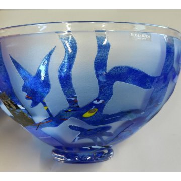 Kosta Boda GRANDE Ciotola VETRO DESIGN B. Vallien 8BVAAT GLASS BOWL ø 21 cm.