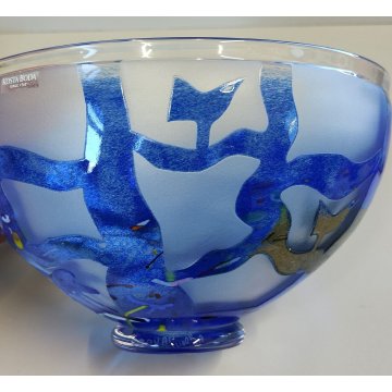 Kosta Boda GRANDE Ciotola VETRO DESIGN B. Vallien 8BVAAT GLASS BOWL ø 21 cm.