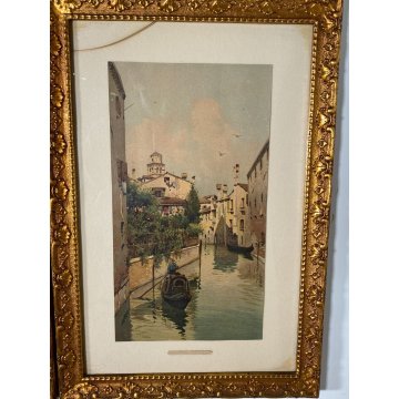 LOTTO 5 pz QUADRO STAMPA VENEZIA CAPITELLO IN LAGUNA BASILICA SAN MARCO VENISE