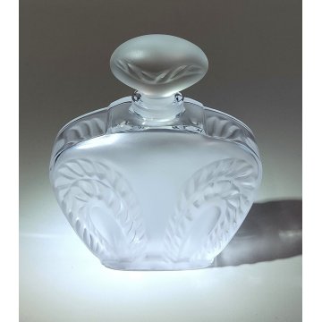 Lalique BOTTIGLIA PROFUMO CRISTALLO Singapore Fleur FIRMATA vaso BOTTLE France