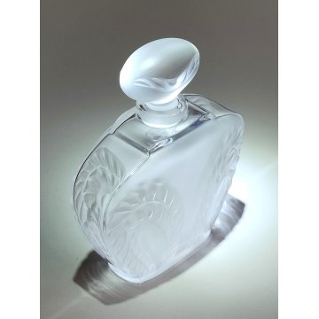 Lalique BOTTIGLIA PROFUMO CRISTALLO Singapore Fleur FIRMATA vaso BOTTLE France