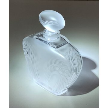 Lalique BOTTIGLIA PROFUMO CRISTALLO Singapore Fleur FIRMATA vaso BOTTLE France