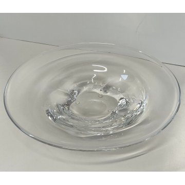 Orrefors CENTROTAVOLA PIATTO CRISTALLO firmato MOLATO ciotola GLASS BOWL vetro