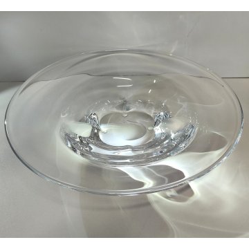 Orrefors CENTROTAVOLA PIATTO CRISTALLO firmato MOLATO ciotola GLASS BOWL vetro