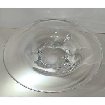 Orrefors CENTROTAVOLA PIATTO CRISTALLO firmato MOLATO ciotola GLASS BOWL vetro