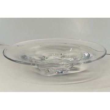 Orrefors CENTROTAVOLA PIATTO CRISTALLO firmato MOLATO ciotola GLASS BOWL vetro