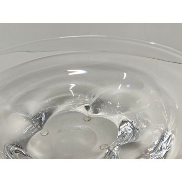 Orrefors CENTROTAVOLA PIATTO CRISTALLO firmato MOLATO ciotola GLASS BOWL vetro