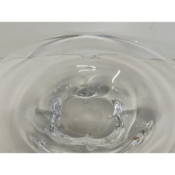 Orrefors CENTROTAVOLA PIATTO CRISTALLO firmato MOLATO ciotola GLASS BOWL vetro