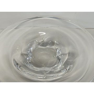 Orrefors CENTROTAVOLA PIATTO CRISTALLO firmato MOLATO ciotola GLASS BOWL vetro