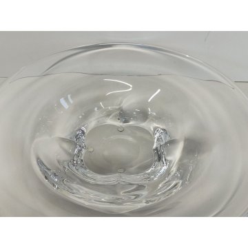 Orrefors CENTROTAVOLA PIATTO CRISTALLO firmato MOLATO ciotola GLASS BOWL vetro