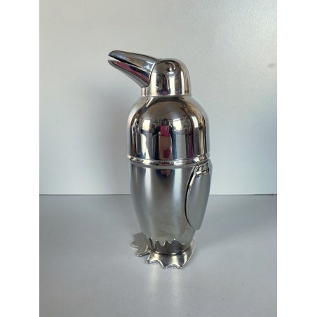 AGITATORE VINTAGE SHAKER COCKTAIL BAR PENGUIN Viceversa DESIGN ACCIAIO INOX '900
