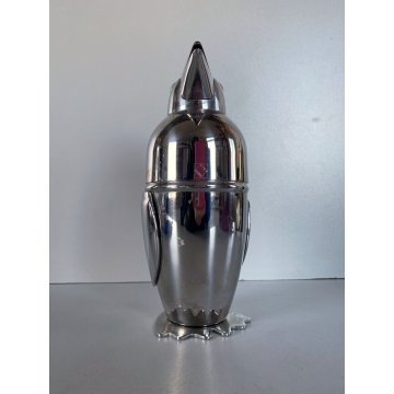 AGITATORE VINTAGE SHAKER COCKTAIL BAR PENGUIN Viceversa DESIGN ACCIAIO INOX '900