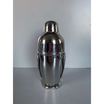 AGITATORE VINTAGE SHAKER COCKTAIL BAR PENGUIN Viceversa DESIGN ACCIAIO INOX '900