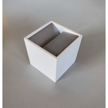 POSACENERE PORTAOGGETTI CUBO BIANCO 6x6x6 cm DESIGN Bruno Munari PER DANESE 1957