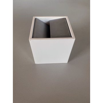 POSACENERE PORTAOGGETTI CUBO BIANCO 6x6x6 cm DESIGN Bruno Munari PER DANESE 1957