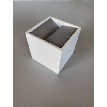 POSACENERE PORTAOGGETTI CUBO BIANCO 6x6x6 cm DESIGN Bruno Munari PER DANESE 1957