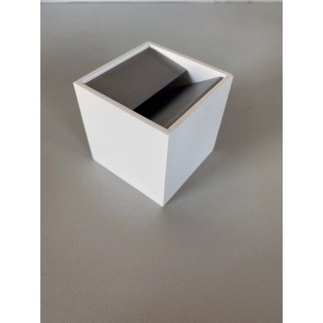 POSACENERE PORTAOGGETTI CUBO BIANCO 6x6x6 cm DESIGN Bruno Munari PER DANESE 1957