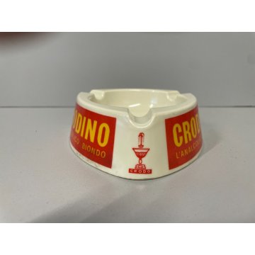 POSACENERE PUBBLICITARIO Crodo/Crodino ANALCOLICO BIONDO ø 12,5 CM MELAMMINA '60