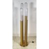 LAMPADA TERRA DESIGN ANNI 60/70 OTTONE VETRO PIANTANA VINTAGE 4 LUCI FLOOR LAMP