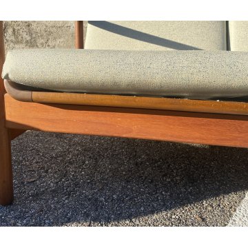 SET DIVANI DESIGN ANNI 50/60 DANESE TEAK STOFFA SOFA SALOTTO VINTAGE DANIMARCA