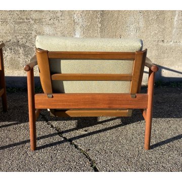 SET DIVANI DESIGN ANNI 50/60 DANESE TEAK STOFFA SOFA SALOTTO VINTAGE DANIMARCA