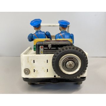 RARO GIOCO LATTA TIN TOY TN TOYS NOMURA Police Patrol Jeep JAPAN VINTAGE '50/'60