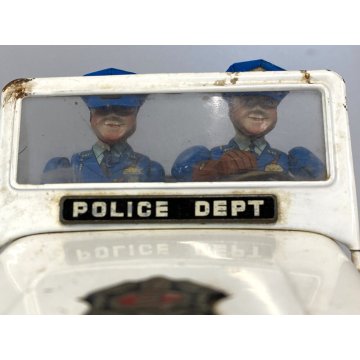 RARO GIOCO LATTA TIN TOY TN TOYS NOMURA Police Patrol Jeep JAPAN VINTAGE '50/'60