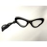 MONTATURA CAT EYE OCCHIALI PIEGHEVOLI LORGNETTE BACHELITE SENZA LENTI VINTAGE 50