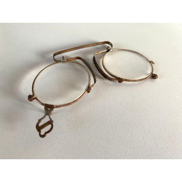 LOTTO 5 ANTICO OCCHIALE da NASO PINCE NEZ MONTATURA METALLO VITTORIANI '800/'900