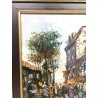 QUADRO DIPINTO OLIO TELA GINO DE SIMONE OPERA CITTA' VINTAGE ANNI 60 