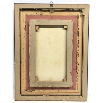 QUADRO DIPINTO OLIO TELA GINO DE SIMONE OPERA CITTA' VINTAGE ANNI 60 