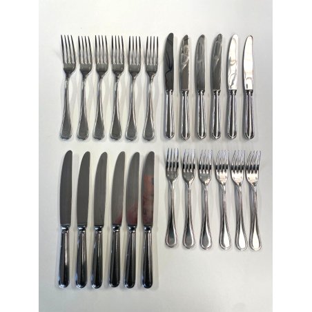 SERVIZIO POSATE SAMBONET X 6 PERSONE 24 PZ FORCHETTE COLTELLI ITALY FORK KNIFE