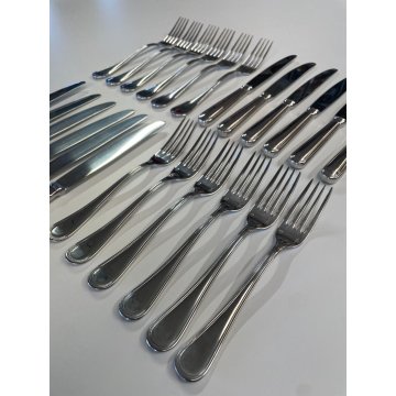 SERVIZIO POSATE SAMBONET X 6 PERSONE 24 PZ FORCHETTE COLTELLI ITALY FORK KNIFE