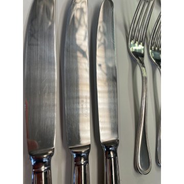 SERVIZIO POSATE SAMBONET X 6 PERSONE 24 PZ FORCHETTE COLTELLI ITALY FORK KNIFE